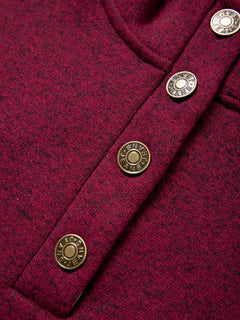 Spring Autumn Men's Casual Pullover Button Down Stand Collar Henley Polo Coats Long Sleeve Stand Collar Sweatshirts for Sport