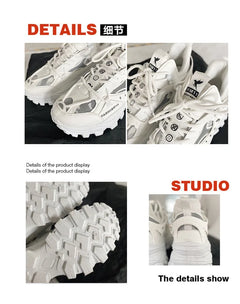Men's Vulcanized Shoes Luxury Sneakers Harajuku Chunky Sneakers Autumn Running Footwear Male High Fashion Zapatos Hombre