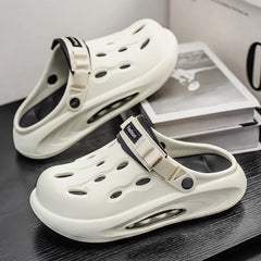 Couple Style Men's and Women's Summer Outdoor Hollow Anti-Slip Beach Shoes, Anti-Odor Dual-Purpose Sandals and Slippers