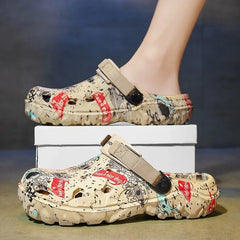 Plus Size 47 Summer Men Sandals Clogs Outdoor Garden Clogs Hole Shoes Male Casual Shoes Water Shoes Comfort Home Soft Slippers