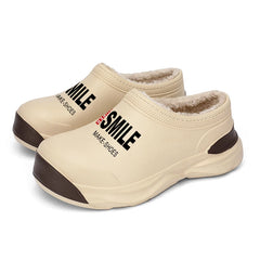 STRONGSHEN Men Plush Warm Chef Shoes Outdoor Garden Clogs Proffesional Waterproof Oilproof Non-Slip Kitchen Shoes For Pet Work