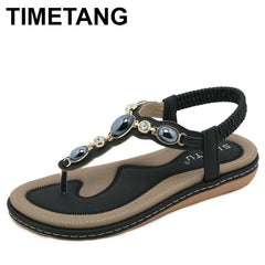 Summer New woman sandals Fashion Flats Women Casual Beach Shoes Women's Bohemia Style Leisure sandals Large Size 36-42