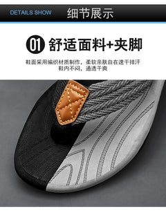 Home Flip Flops Fashion Men's Slippers Outdoor Sandals Summer Beach Shoes Size 39-46