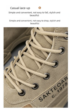 Men's Casual Boots Soft Sole Anti Slip Four Seasons Work Outdoor Botas Student Sports Boot Fashion Youth Versatile Trendy Boots