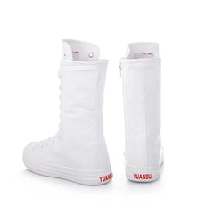 2021 New Short Tube Boots Women Side Zipper Canvas Shoes Casual Shoes Women's Shoes Rubber Shoes Dance Shoes Net Red Shoes Women