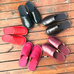 Inexpensive slippers house men indoor slides shoes big size 47 48 man mules closed toe faux leather slippers unisex couple shoes