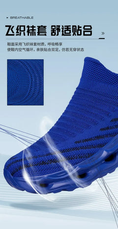 Hiking Shoes Men's Sports Running Black Running Shoes Breathable Mesh Women Lightweight Shock-absorbing Tennis Shoes Large Size