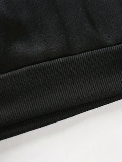 Black round Neck Sweatshirt Men's Casual Fashion Solid Color Sporty Loose Fit Spring Autumn Wear for Teenagers And Adults