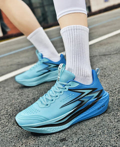 Men Women Carbon Plate Running Shoes Soft Cushion Shock Absorbing Sports Shoes Unisex Sneakers Light Anti-Slip Training Shoes