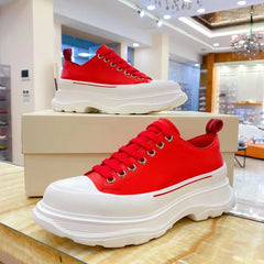 Handcrafted Leather Casual Sneakers Man Platform Trainers Unisex Originality Flat Loafers Men's Footwear