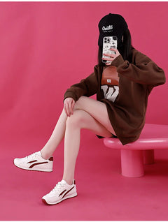 Plus Size Women White Shoes Female Spring New Style Female Student Casual Sports Versatile Sneakers Women Forrest Gump Shoes