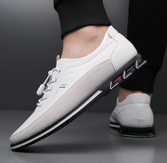 New Men's Leather Flat Casual Shoes Soft Sole Slip on Loafers Business Formal Shoes for Men Zapatos Casuales De Hombre Plus Size
