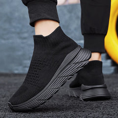 Soft Light Sneakers Men and Women Plus Size 35-46 Unisex Sports Shoes Thick Sole Cushioning EVA Slip On Ankle Socks Shoes