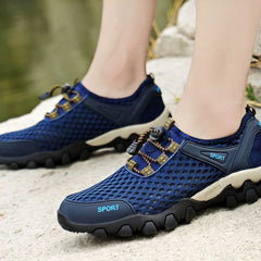 Summer Fashion Breathable Water Wading Men's Shoes Sports and Leisure Running Trend Flat Bottomed Mountaineering Sports Shoes
