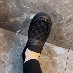 2025 Autumn New British Style Mens Casual Shoes Fashion Trend Board Shoes Male Flat Shoes Platform Business Casual Loafers Mens