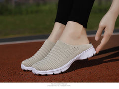 Men Slippers Summer Mesh Breathable Home Indoor Slippers Men Thick Bottom Slides Fashion Couple Walking Shoes Chanclas Hombre