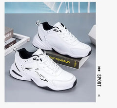 Chunky Sneaker for Men Thick Sole Versatile 2025 New Trend Mesh Lace Up Breathable Casual Sports Shoes Increased Soft Soles