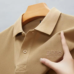 2025 Summer New Brand Embroidered Men's 100% Cotton Short Sleeve Polo Shirt Casual Breathable Top Tshirt Hot Selling