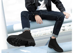Men Boots Elevator Shoes Hidden Heels Canvas Heightening Shoes For Man Hidden Heels Increase Insole 10CM 8CM Sports Height Shoes