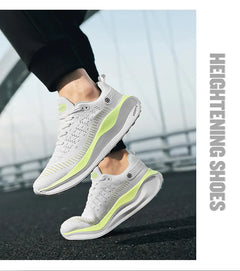 Men's breathable mesh thick-sole running shoes four season soft-sole non-slip outdoor casual sports shoes fashion light sneakers
