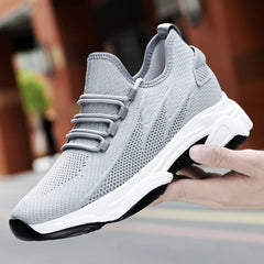 Chunky Lift Shoes Men Elevator Sneakers  Height Increase Insole 6cm  Mesh Summer Plus Size 36-46