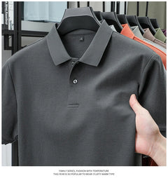 Men's 100% Cotton Polo Shirt - Summer Casual Breathable Tee,19 Colors,Ideal for Golf and Sports,Business Casual,Silk-Like Finish