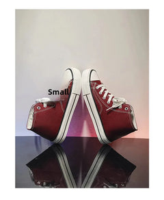 Retro High Top Canvas Shoes Classic Breathable Unisex Spring Autumn Fashionable Couple Style Cotton Lined Flat Bottom Sneakers