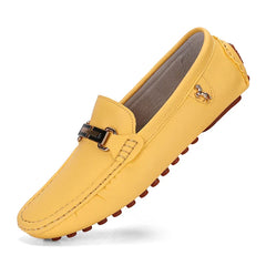 YRZL Men's Loafers Dress Office Shoes Men PU Leather Casual Shoes Lightweight Breathable Comfortable Slip on Driving Shoes Men