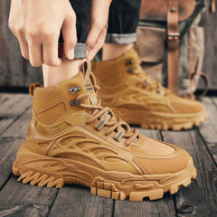 Men's Boots Outdoor Waterproof Men Ankle Boots Men Platform Work Safty Shoes for Men Casual Hiking Shoes Breathable Men Sneakers