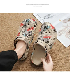 Plus Size 47 Summer Men Sandals Clogs Outdoor Garden Clogs Hole Shoes Male Casual Shoes Water Shoes Comfort Home Soft Slippers