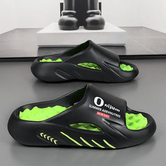 Men Slippers 2024 Summer New Platform Slides Sandals EVA Soft-sole Men Shoes Indoor Outdoor Walking Beach Shoes Flip Flops