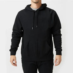 2025 Men's Solid Color Hooded Sweaters Men's Warm Wool Sweater Fashionable Street Clothing Loose  Breathable Jersey Brand Hooded