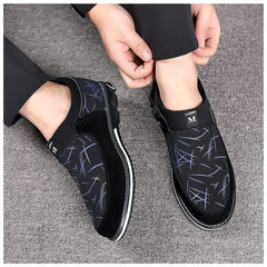 Business Men Leather Shoes for Men 2025 New Comfort Trend Flat Work Shoes Casual Moccasin Sneakers Slip on Big Size Male Loafers