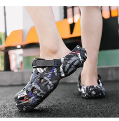 Plus Size 47 Summer Men Sandals Clogs Outdoor Garden Clogs Hole Shoes Male Casual Shoes Water Shoes Comfort Home Soft Slippers