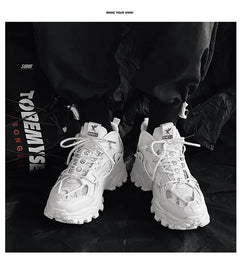 Men's Vulcanized Shoes Luxury Sneakers Harajuku Chunky Sneakers Autumn Running Footwear Male High Fashion Zapatos Hombre