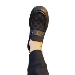 2025 Autumn New British Style Mens Casual Shoes Fashion Trend Board Shoes Male Flat Shoes Platform Business Casual Loafers Mens