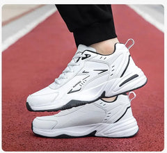 Chunky Sneaker for Men Thick Sole Versatile 2025 New Trend Mesh Lace Up Breathable Casual Sports Shoes Increased Soft Soles