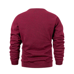 Men's Warm Crew Neck Sweatshirt Fleece Lined Thermal Pullover Autumn Winter Fashion Casual Sweater Loose Knit Long Sleeve Hoodie