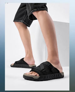 Men's Thick Soled Round Toe Fashionable Slippers Women's Comfortable Breathable Casual, Wear-resistant Sandals Summer Slippers