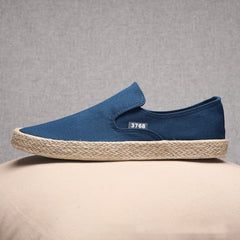 Soft Espadrilles Men Hemp Loafers Slip on Shoes Fashion Mens Shoes Casual Male Breathable Canvas Spring Rubber Sneakers Men
