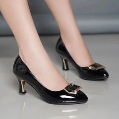 Women Cute Casual Brown High Quality High Heel Pumps Lady Casual Striped Shoes Female Sexy Party Shoes Bombas De Mujeres E5131