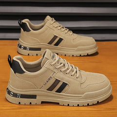 Oulylan Men's Luxury Running Shoes Breathable Skateboarding Shoes Black Thick Soled Comfortable Casual Sports Shoes Denim Boots