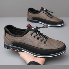 New Men's Leather Flat Casual Shoes Soft Sole Slip on Loafers Business Formal Shoes for Men Zapatos Casuales De Hombre Plus Size