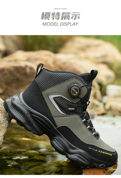 Rotating button Safety Shoes Men Boots work Sneakers Male Steel Toe shoes Protective Boots Puncture-Proof Indestructible shoes