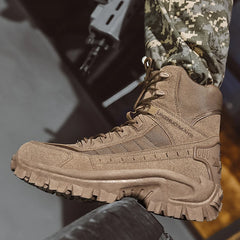2024 New Winter Work boots Men's Desert Tactical Boots Outdoor Hiking Shoes Men's Leather Desert Combat Ankle Boots Plus Size