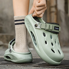 Couple Style Men's and Women's Summer Outdoor Hollow Anti-Slip Beach Shoes, Anti-Odor Dual-Purpose Sandals and Slippers