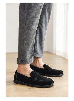 Genuine Leather Men Casual Shoes Luxury Brand Breathable Slip on Black Driving Shoes Moccasins Plus Size 39-45 Soft Men Loafers