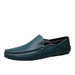 Men Loafers 2025 New Leather Shoes Men‘s Casual Shoes Moccasins Breathable Sneakers Men Driving Shoes Comfort Flats Plus Size 48