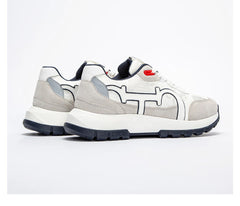 CHCH Women's Tennis Shoes 2024 Spring New Bull Leather+Fabric Spliced Casual Sports Shoes