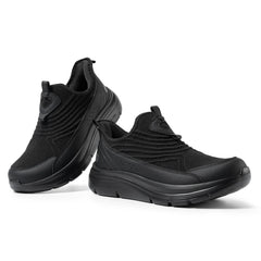 Fitville Wide Men'S Slip-On Running Shoes Lightweight Breathable Outdoor Casual Sports Walking Shoes Sneakers For Swollen Feet